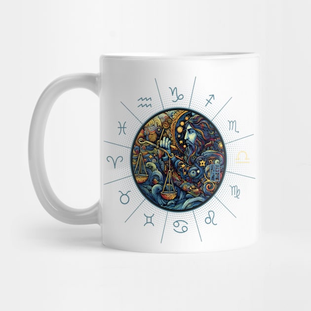 ZODIAC Libra - Astrological LIBRA - LIBRA - ZODIAC sign - Van Gogh style - 3 by ArtProjectShop